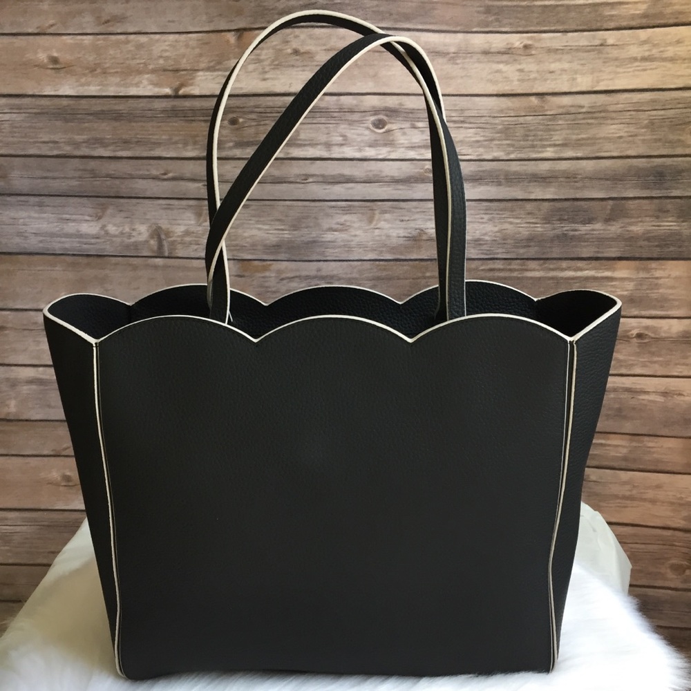 Kate spade leewood rain place black tote scalloped - Picture 4 of 8